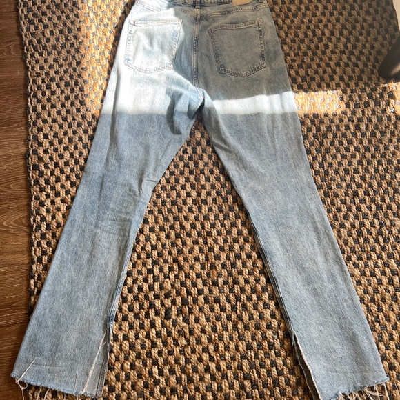 Zara Woman Denim Collection Size 10 Light Wash Slight Split jeans - Picture 3 of 5